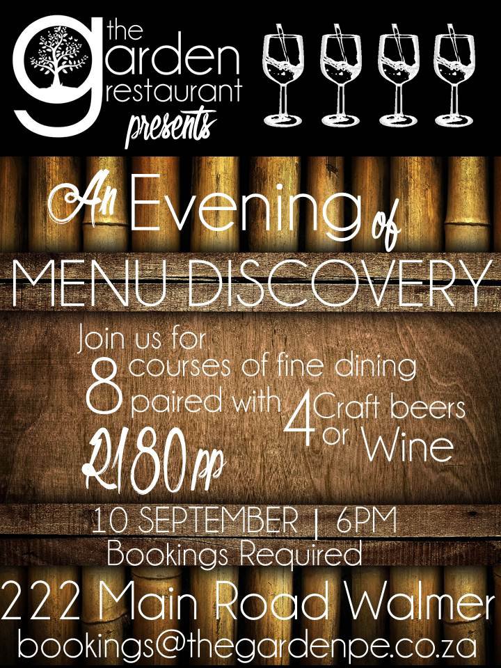 The Gardens - Menu Discovery Evening 