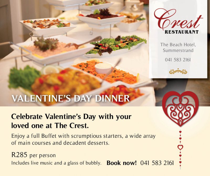 Valentine's dinner at The Crest Restaurant