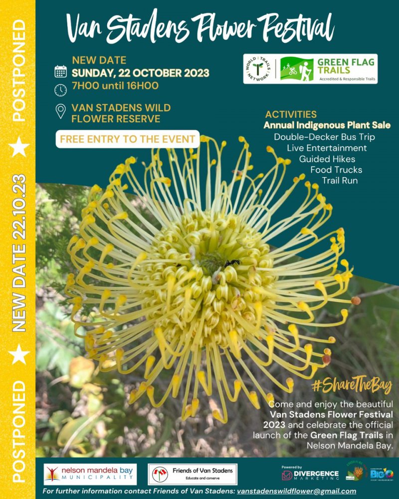 Van Stadens Flower Festival 2023 (postponed to 22 October 2023)