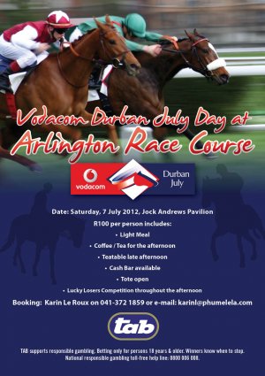 Vodacom Dbn July day at Arlington Race Course 