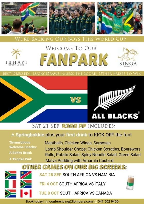 WELCOME TO OUR FANPARK - SA vs NEW ZEALAND